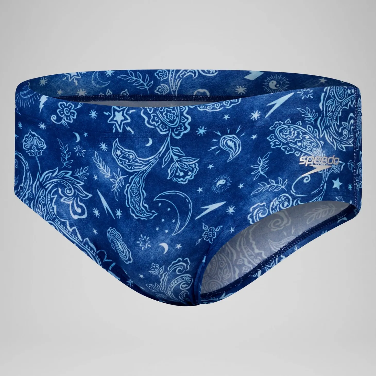 Fashion Slip de bain Hommes pour entraînement en club 13,5 cm Allover Bleu céruléen Homme Slips De Bain