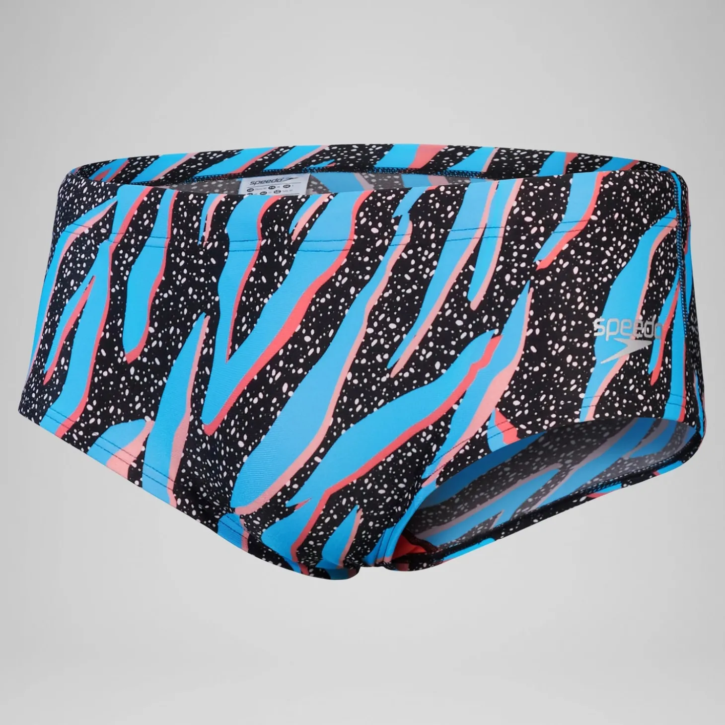 New Slip de bain Hommes pour entraînement en club 13,5 cm Allover Noir/Bleu picton/Rouge sirène Homme Slips De Bain