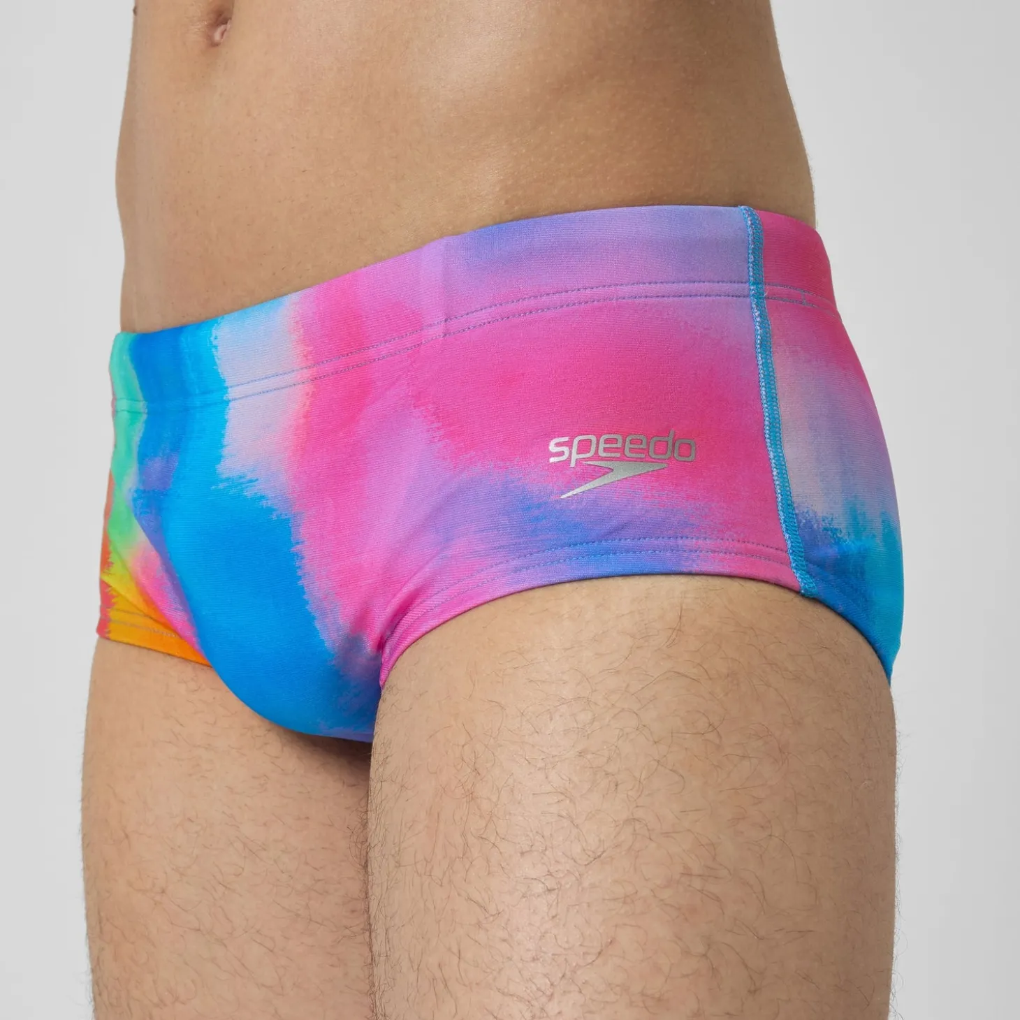 Clearance Slip de bain Hommes pour entraînement en club 13,5 cm Allover Rose kiki/Jus de citron/Bleu picton Homme Slips De Bain