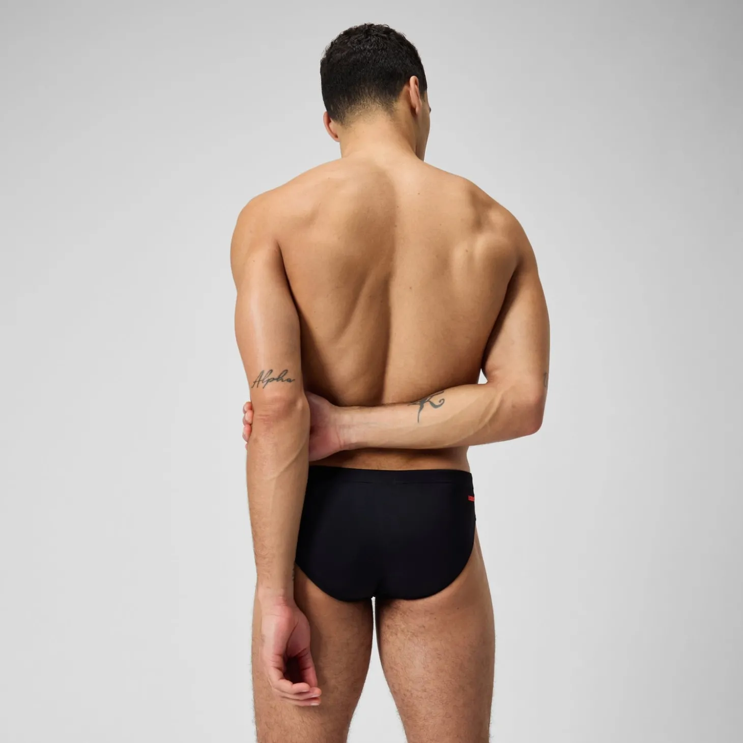 New Slip de bain Hommes Tech Panel 7 cm pour Hommes Noir/Rouge sirène/Gris USA Homme Slips De Bain