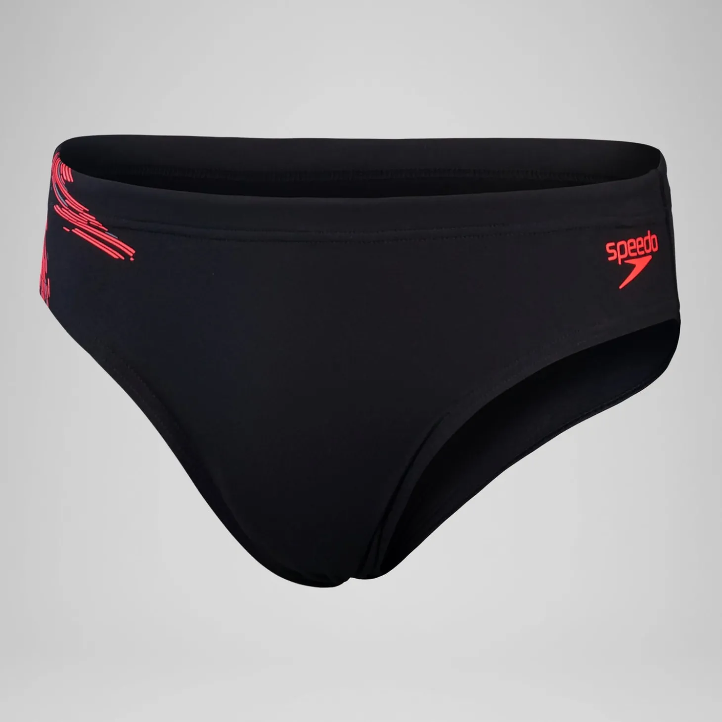 New Slip de bain Hommes Tech Panel 7 cm pour Hommes Noir/Rouge sirène/Gris USA Homme Slips De Bain