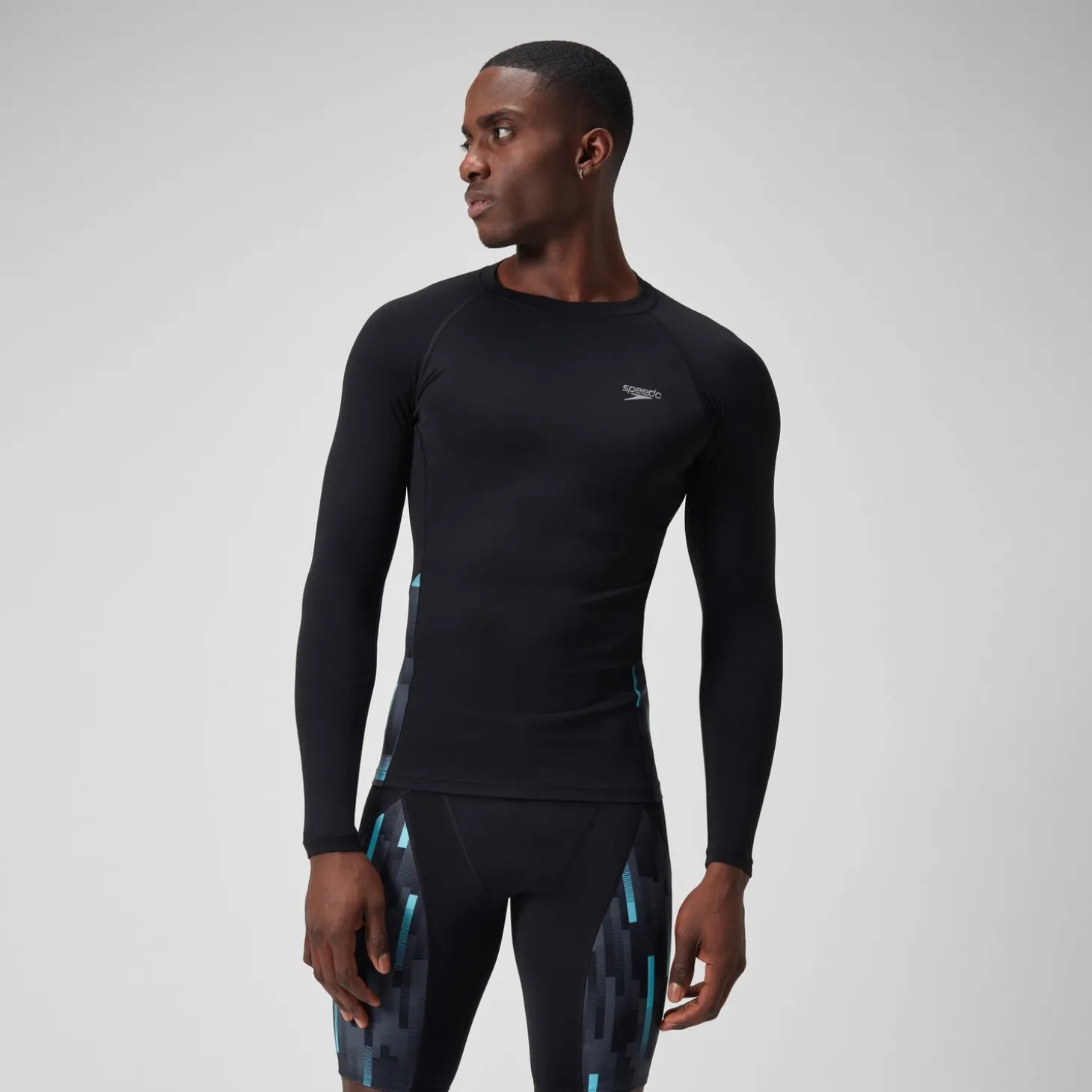 Store T-shirt rashguard Hommes END+ Splice pour Hommes Noir/Gris USA/Bleu marine Homme Combinaisons Thriatlon & Eau Libre
