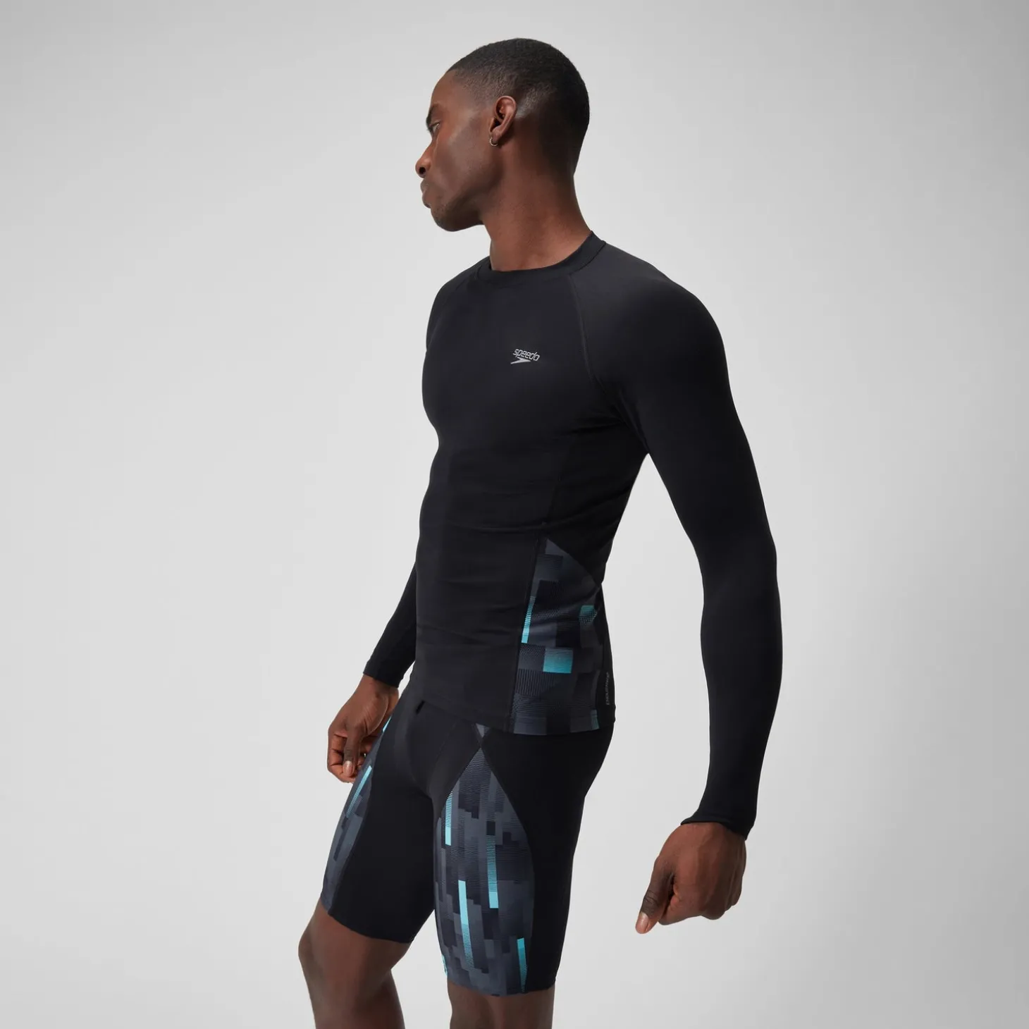 Store T-shirt rashguard Hommes END+ Splice pour Hommes Noir/Gris USA/Bleu marine Homme Combinaisons Thriatlon & Eau Libre